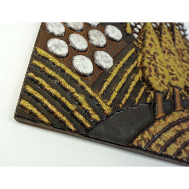 Large Ceramic Wall Panel by Dietmar Liedke for Karlsruher Majolika, 1970s For Sale - Image 6 of 12