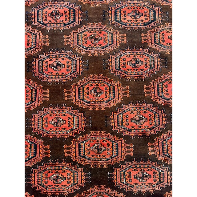 1900s Antique Saryk Rug For Sale - Image 4 of 5