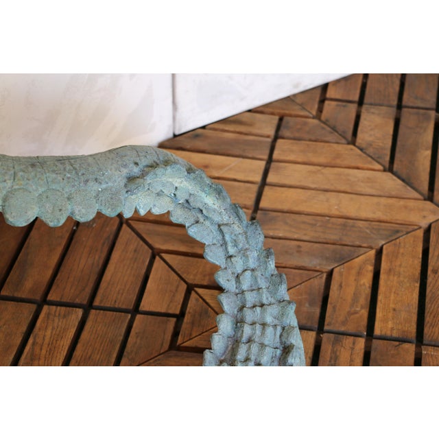 Vintage Bronze Crocodile Garden Fountain Sculpture, Circa 1970s For Sale - Image 9 of 18