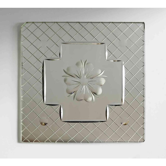 Mirrored Venetian Style Cut Glass Panels - Set of Six For Sale - Image 4 of 7
