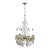 Vintage French Empire Style Cut Crystal & Glass 9-Light Basket Chandelier C1940 For Sale