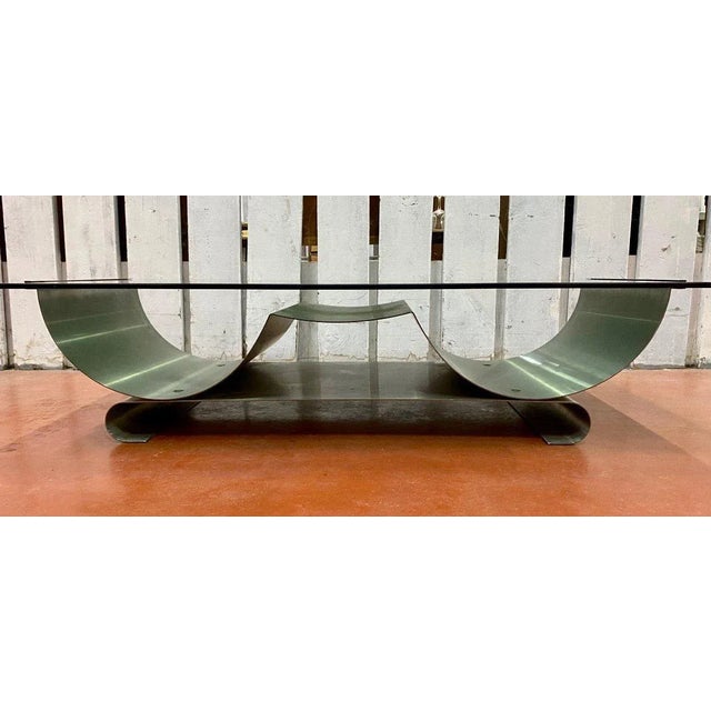 Glass Coffee Table by François Monnet for Kappa, 1974 For Sale - Image 7 of 10