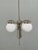 Art Deco Nickel Chandelier with Opaline Glass Globes, 1930s For Sale - Image 13 of 14