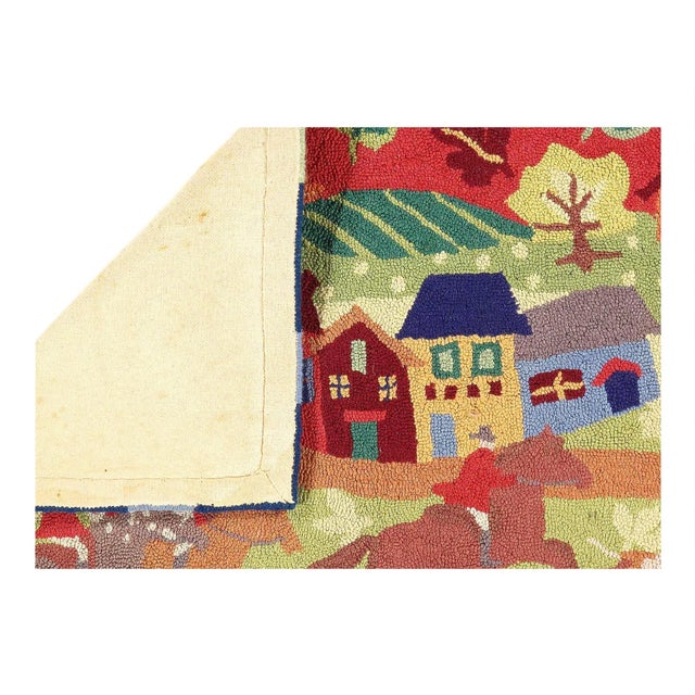 American Late 18th Century American Antique Hooked Rug For Sale - Image 3 of 4