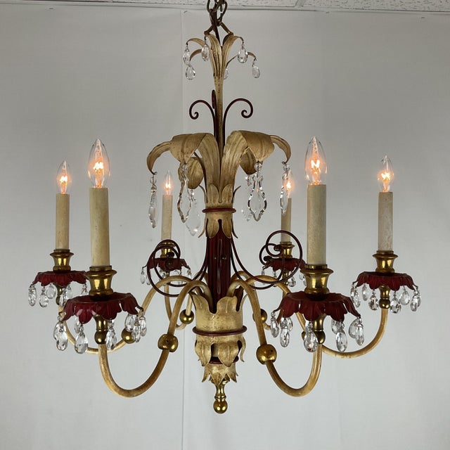 Add timeless charm and sophistication to your home with this beautifully crafted vintage-style chandelier. Featuring six...
