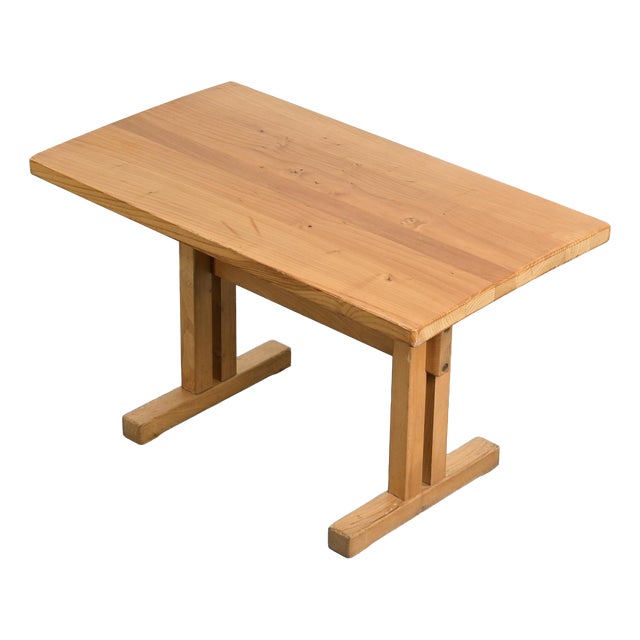 Elm Dining Table by Charlotte Perriand for Les Arcs, France, 1970s For Sale