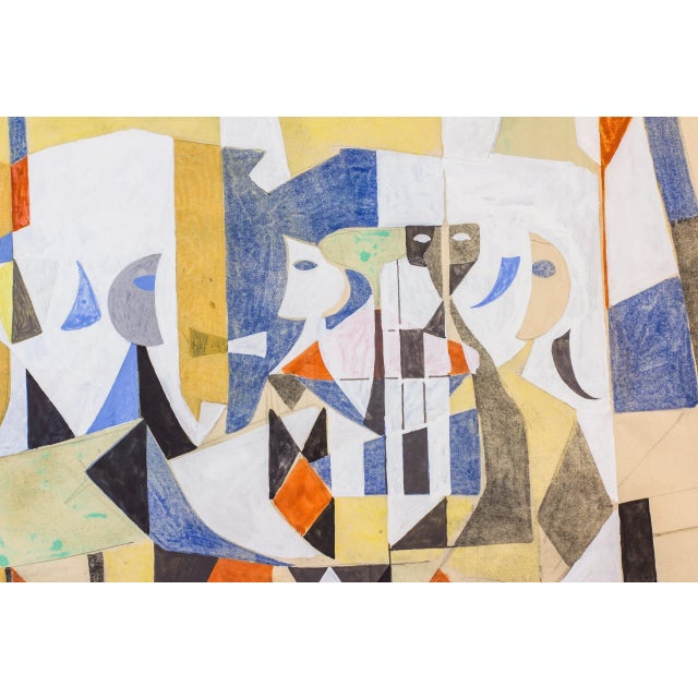 Gouache Painting Skuggor by Tore Nyberg, 1950 For Sale - Image 4 of 7