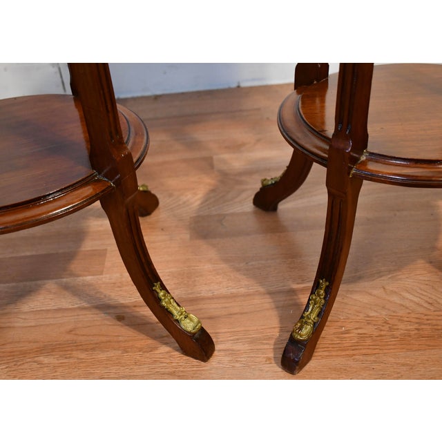 1930s Pair of French Mahogany Pedestals / Columns For Sale - Image 14 of 15