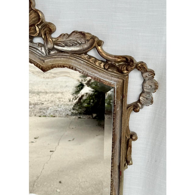 Chelsea House Inc Vintage Hollywood Regency French Rococo Baroque Antique Gold Finish Wall Mirror For Sale - Image 4 of 9