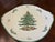 English Mid 20th Century Spode Bone China Christmas Tree Serving Plate With 4 Matching Mugs For Sale - Image 3 of 5