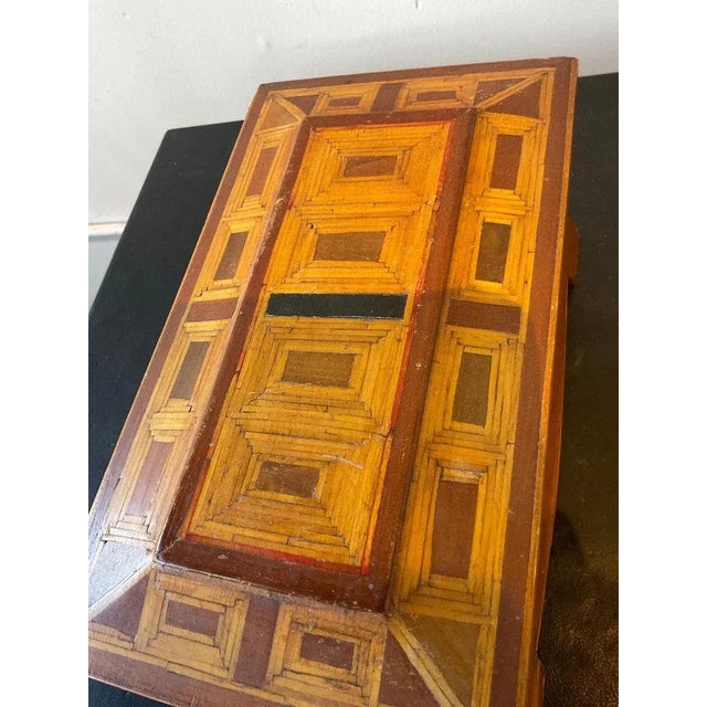 1910 Matchstick Jewlry Box For Sale In New York - Image 6 of 13