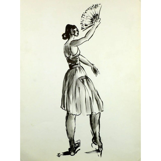 Flamenco Dancer With Fan For Sale