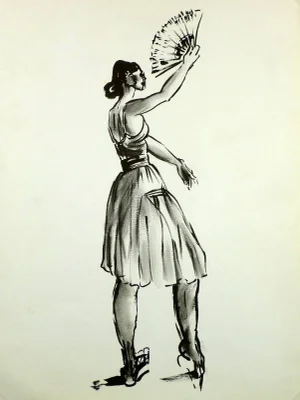 Flamenco Dancer With Fan