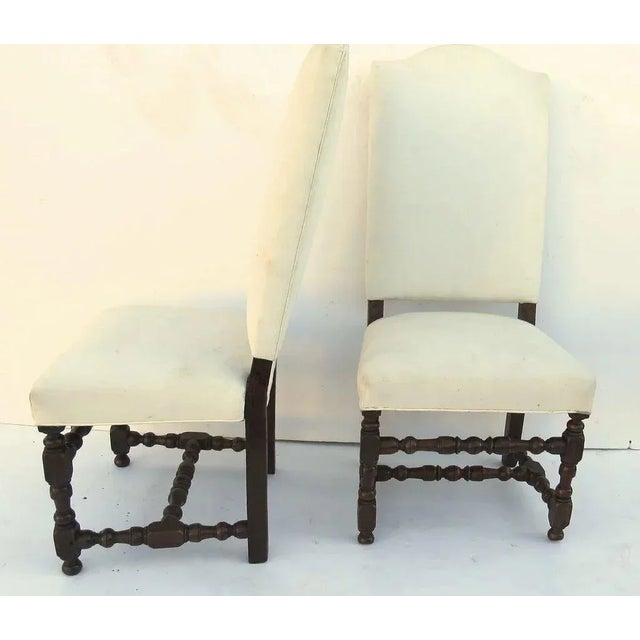 French French 17th Century Walnut Side Chairs - a Pair For Sale - Image 3 of 10