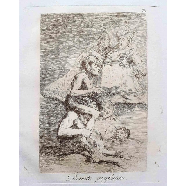 Francisco Goya, Devota Profesion from Los Caprichos, Original Etching, 1799 For Sale - Image 4 of 5