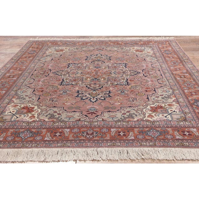 Vintage Persian Tabriz Rug - 04'10 X 06'05 For Sale In Dallas - Image 6 of 10