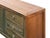 47" Brown Wood Grain Pattern Drawers Console Side Altar Table For Sale - Image 9 of 14