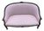 Vintage Blush Wood Frame Loveseat For Sale