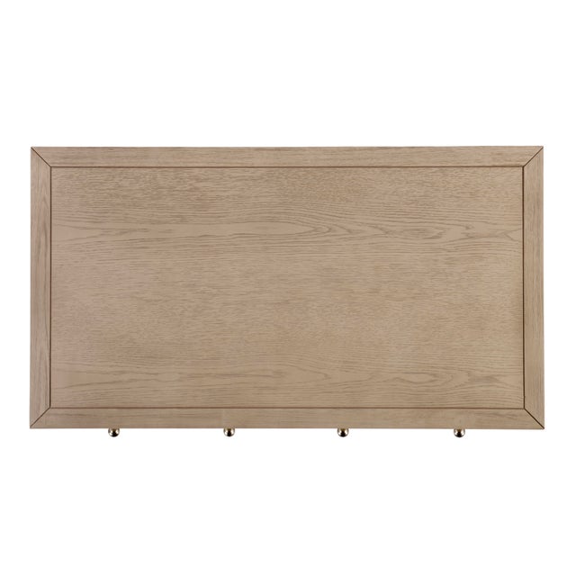 Nora 40 in. W Rectangular Wood 2 Drawer Writing Desk, Light Oak For Sale - Image 11 of 11