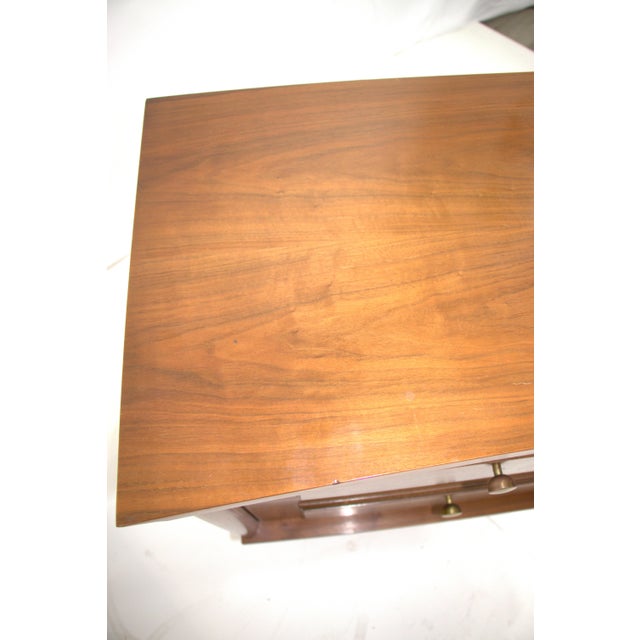 Wood 1960s Mid Century Modern Pair Walnut Night Stands For Sale - Image 7 of 9
