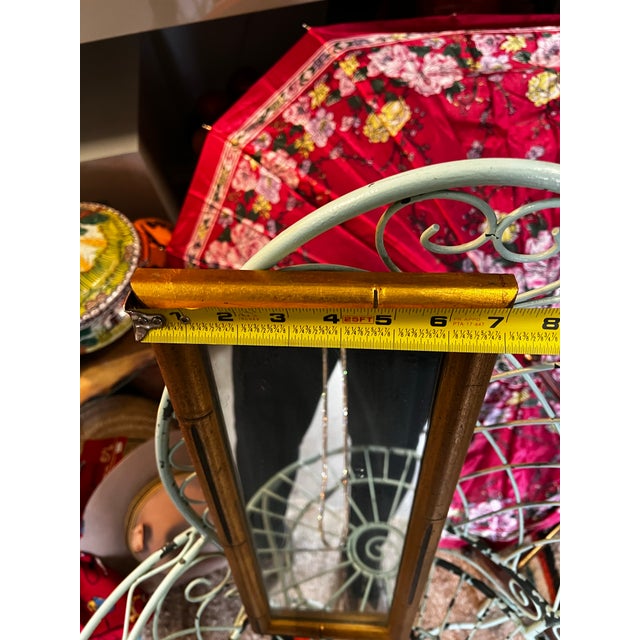 Gold 1970s Gold Faux Bamboo Skinny Wall Mirror For Sale - Image 8 of 8