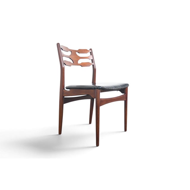 Mid 20th Century 1960s Set of Six Danish Modern Dining Chairs in Teak For Sale - Image 5 of 13