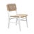 Contemporary Matthew Izzo Home Monroe White Wood Woven Back and Rush Seat Dining Chair For Sale - Image 3 of 8