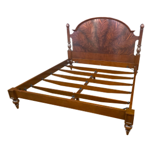 Traditional King Size Mahogany Low Post Bed by Leighton Hall - Showroom Sample
