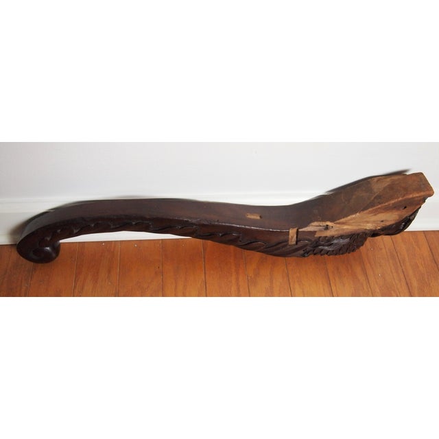 Set of 3 Carved Hawk Mahogany Architectural Fragments For Sale - Image 10 of 11