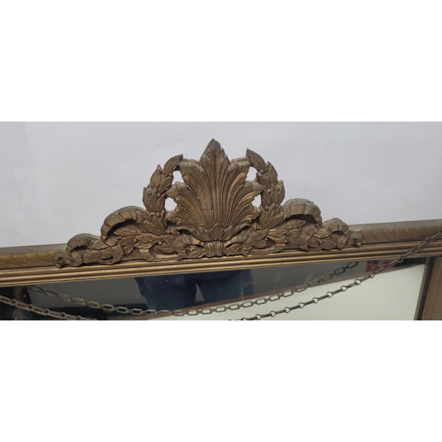 Early 20th Century American Carved Wood Wall Mirror, Colonial Revival Style, Early Mid-Century For Sale - Image 5 of 11