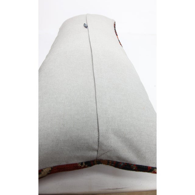 Antique Tribal Rug Lumbar Pillow – 16" X 38", Handcrafted Statement Piece For Sale - Image 9 of 11