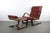 Bentwood Afromasia Chair in Oxblood Red Leather with Matching Ottoman - 2 Pieces For Sale - Image 11 of 11