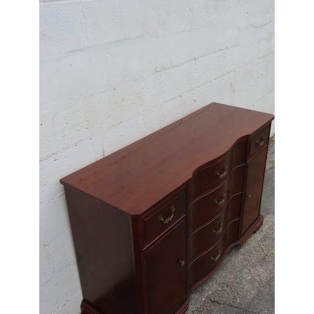 1940s Mahogany Long Credenza Sideboard Media Console 6369 For Sale - Image 10 of 15