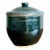 Vintag Boho Forrest Green and Terracotta Lidded Vessel For Sale
