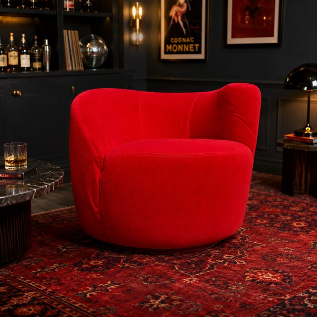 Vladimir Kagan Style “Nautilus” Swivel Chair For Sale - Image 15 of 15