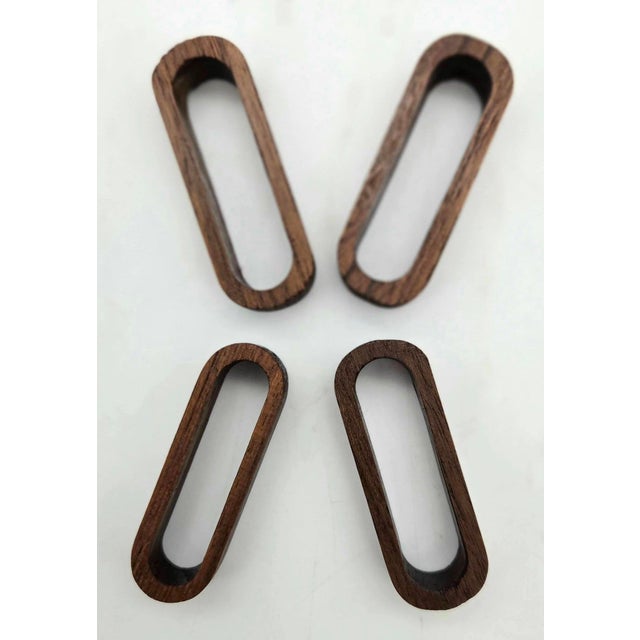 1960s Danish Modern Teak Wood Napkin Rings, Set of 4 For Sale - Image 9 of 9