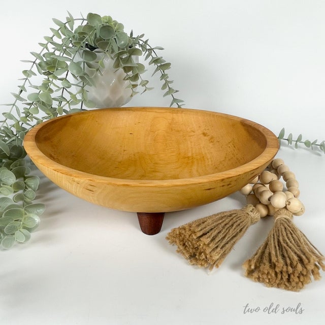 Vintage Munising Wooden Footed Bowl Chairish