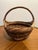 Farmhouse Vintage Handwoven Buttocks Basket With Wrapped Handle – Small Appalachian Basket For Sale - Image 3 of 18
