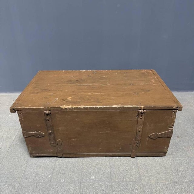 Antique Wooden Swedish Chest For Sale - Image 15 of 18