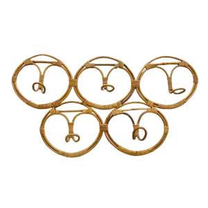 Vintage Rattan Coat Rack by Franco Albini & Franca Helg, 1960s