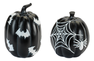 Halloween Spider and Bat Pumpkin (Set of 2)