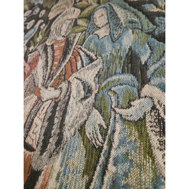 Large Medieval Renaissance Gothic Flemish Vorwerk Biblical Tapestry from Vorwerk, 1960s For Sale - Image 15 of 18