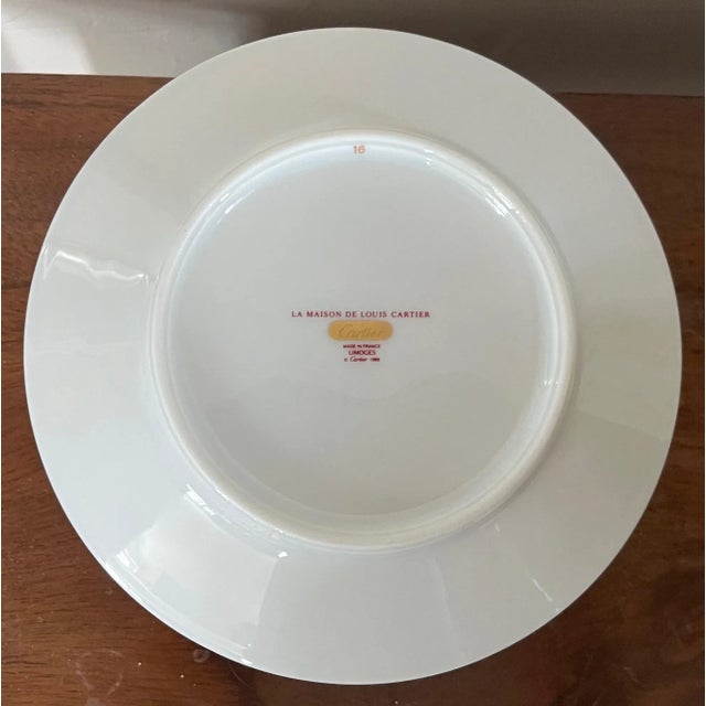 Vintage Cartier Limoges Porcelain Art Deco Style Panther Coffee or Tea Cup & Saucer For Sale - Image 11 of 13