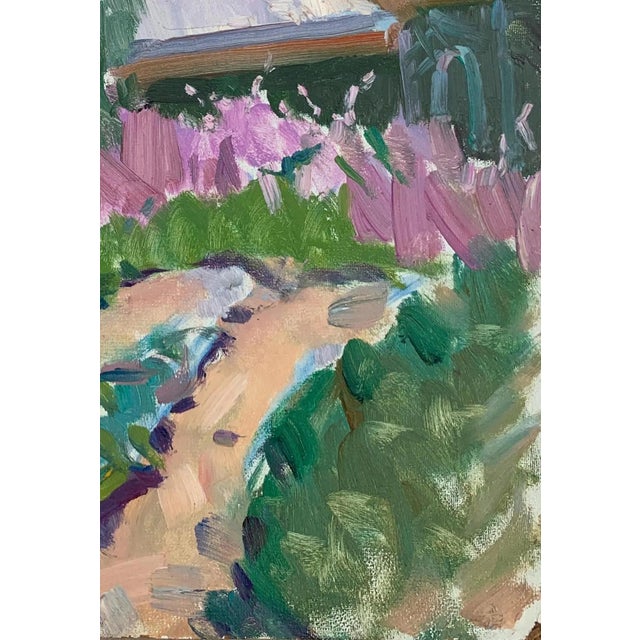 Vintage Ukrainian Impressionist Oil Painting, Rural Landscape, 1960s For Sale - Image 6 of 6