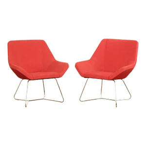 2010s Keilhauer Mid-Century Modern Style 'Cahoots' Lounge Chairs - A Pair