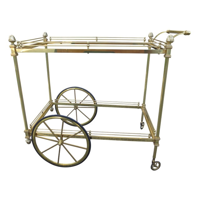 Mid Century Brass Bar Cart Chairish