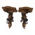 Baroque Carved Wood Pair Maitland Smith Monkey Shelfs With a Banana For Sale