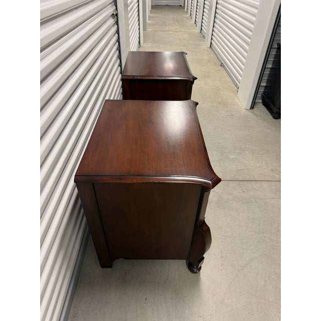 1990s Ralph Lauren Italian Louis XV Mahogany Bombay Form Bedside Chests, Pair For Sale In New York - Image 6 of 6