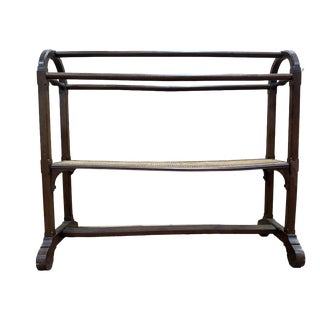 Napoleon III Valet Stand in Wood and Caning For Sale