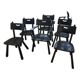 1930s Solid Cushman Colonial DeVries Maple Dining Chairs Set of 6 For Sale